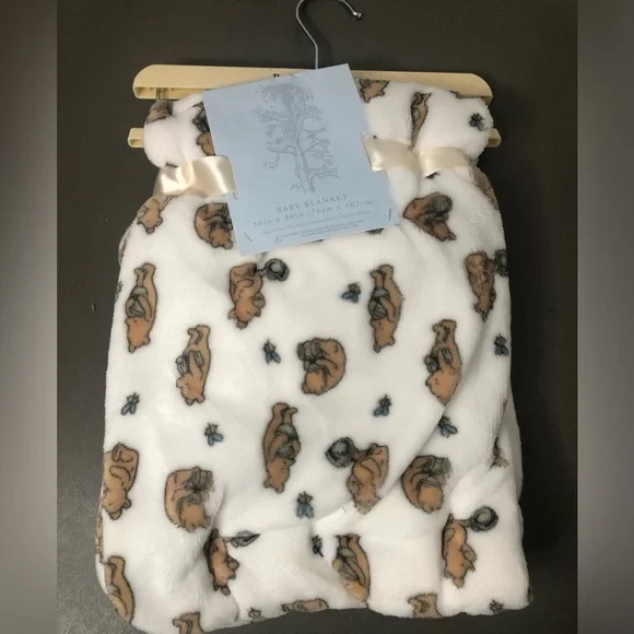 Vintage/Retro A.A. Milne Winnie The Pooh Honey Baby Throw Blanket NWT - Picture 2 of 4